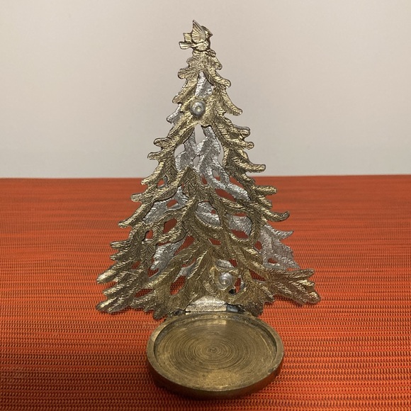 Metzke vintage fir tree with birds pewter silver and gold - Picture 2 of 16